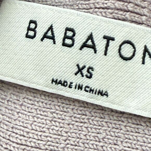 Women Babaton Sculpt Knit Squareneck Crop Top in Lilac Purple Size Extra Small - Picture 6 of 9